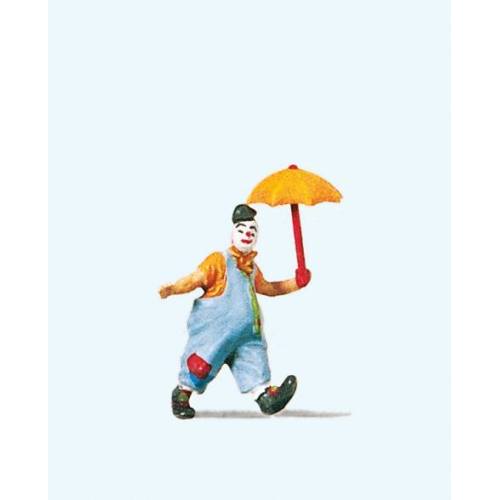 Preiser H0 29001 Circus Clown met Paraplu - Modeltreinshop