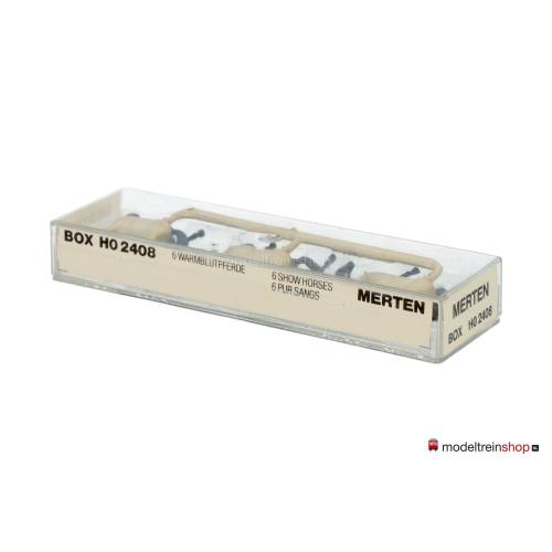 Merten H0 2408 6 paarden zwart en wit - Modeltreinshop