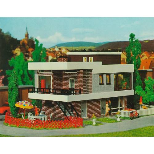 Faller HO 109257 B-257 Modern huis met plat dak - Vintage verpakking - Modeltreinshop