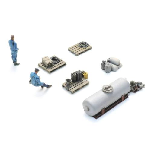 Artitec H0 28.127 Lading: Sproeiwagen o.a. Zandwagen + 2 figuren - Modeltreinshop