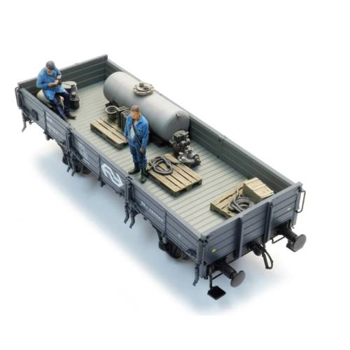 Artitec H0 28.127 Lading: Sproeiwagen o.a. Zandwagen + 2 figuren - Modeltreinshop