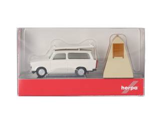 Herpa H0 024167-002 Trabant 601 Universal met dakzeil, grijs - Modeltreinshop