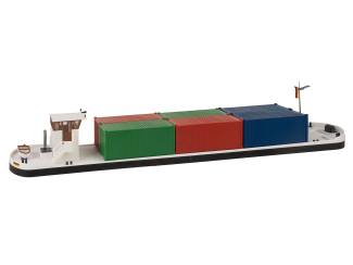 Faller HO 131013 - Riviervrachtschip met containers - Modeltreinshop