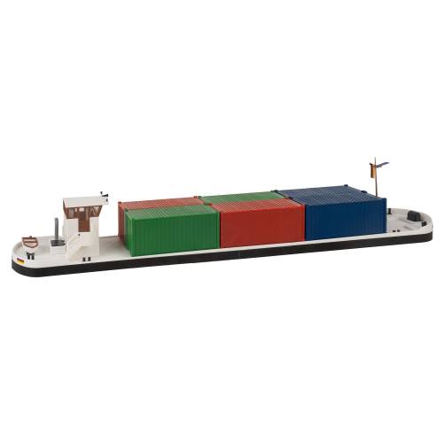 Faller HO 131013 - Riviervrachtschip met containers - Modeltreinshop