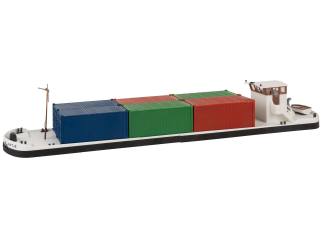 Faller HO 131013 - Riviervrachtschip met containers - Modeltreinshop