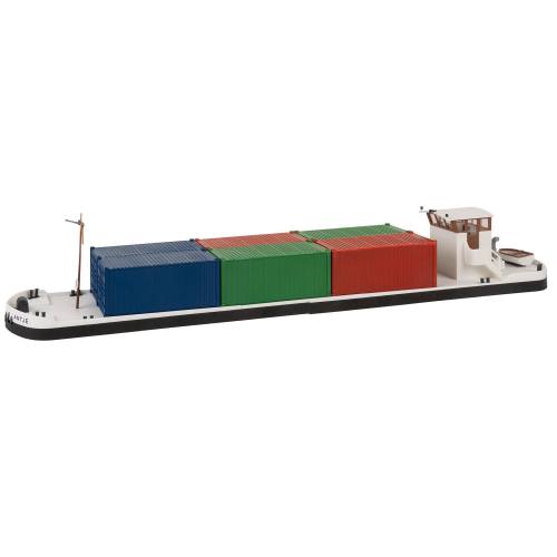 Faller HO 131013 - Riviervrachtschip met containers - Modeltreinshop