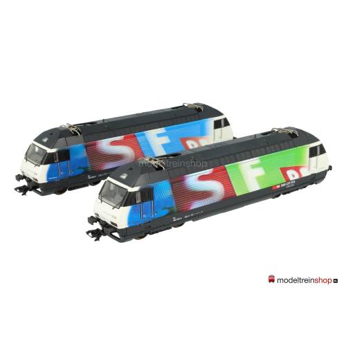 Marklin H0 34618 Tweedelige Elektrische set Re 460's Schweizer Fernsehen SBB - Modeltreinshop