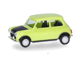 Herpa H0 421140 Mini Cooper Mayfair + schijnwerper, groen (rechts gestuurd) - Modeltreinshop