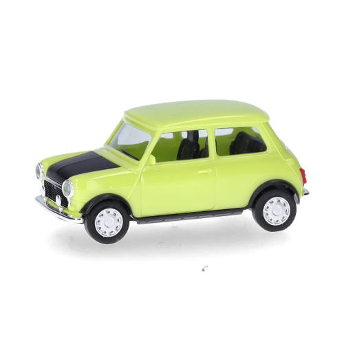 Herpa H0 421140 Mini Cooper Mayfair + schijnwerper, groen (rechts gestuurd) - Modeltreinshop