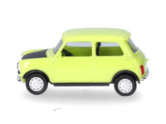 Herpa H0 421140 Mini Cooper Mayfair + schijnwerper, groen (rechts gestuurd) - Modeltreinshop