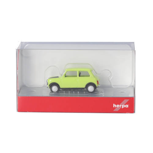 Herpa H0 421140 Mini Cooper Mayfair + schijnwerper, groen (rechts gestuurd) - Modeltreinshop