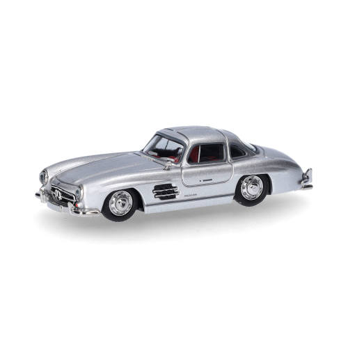 Herpa H0 430975 Mercedes Benz 300 SL (vleugeldeur) zilver Metallic - Modeltreinshop