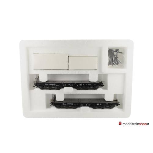 Marklin H0 48661 Goederenwagenset Zware platte wagens met bouwmachine MHI - Modeltreinshop