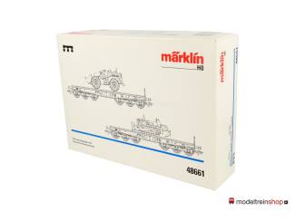 Marklin H0 48661 Goederenwagenset Zware platte wagens met bouwmachine MHI - Modeltreinshop