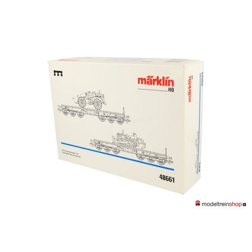 Marklin H0 48661 Goederenwagenset Zware platte wagens met bouwmachine MHI - Modeltreinshop