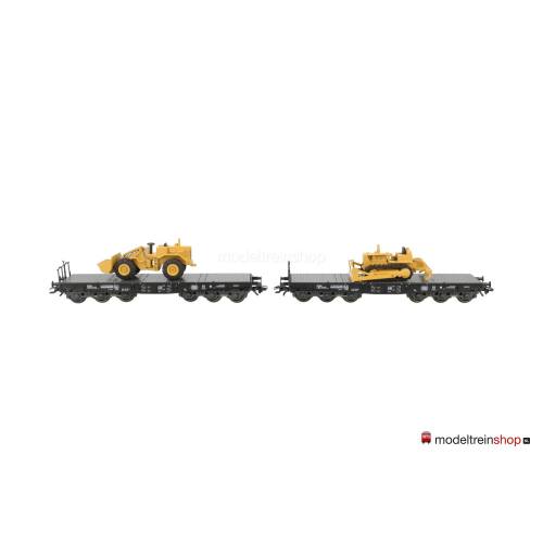 Marklin H0 48661 Goederenwagenset Zware platte wagens met bouwmachine MHI - Modeltreinshop