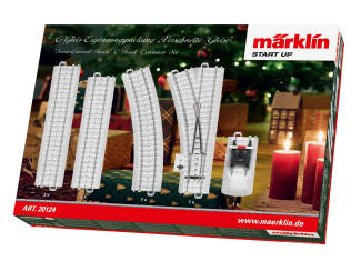 Marklin H0 C Rail 20124 Uitbreidingsset Besneeuwde C-Rails Kerst - Modeltreinshop