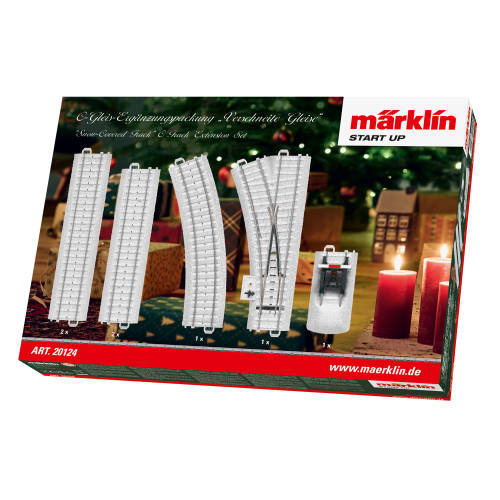 Marklin H0 C Rail 20124 Uitbreidingsset Besneeuwde C-Rails Kerst - Modeltreinshop