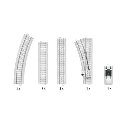 Marklin H0 C Rail 20124 Uitbreidingsset Besneeuwde C-Rails Kerst - Modeltreinshop