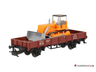 Marklin H0 4424 V09 Lageboordwagen met bulldozer - Modeltreinshop