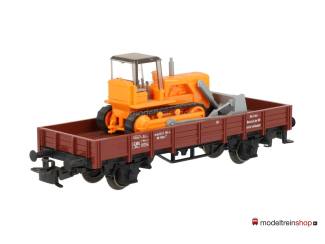 Marklin H0 4424 V09 Lageboordwagen met bulldozer - Modeltreinshop