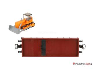 Marklin H0 4424 V09 Lageboordwagen met bulldozer - Modeltreinshop