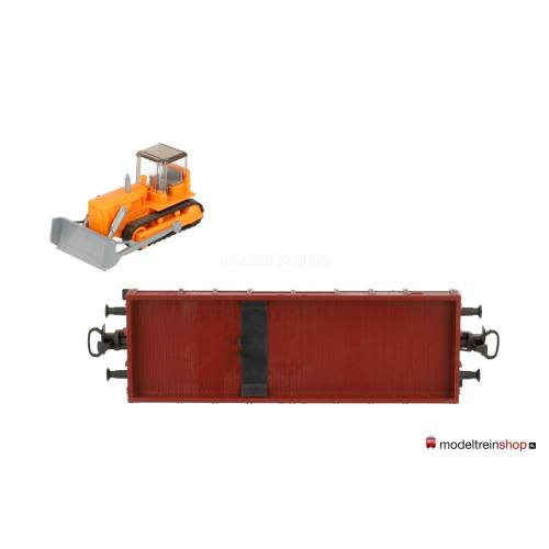 Marklin H0 4424 V09 Lageboordwagen met bulldozer - Modeltreinshop