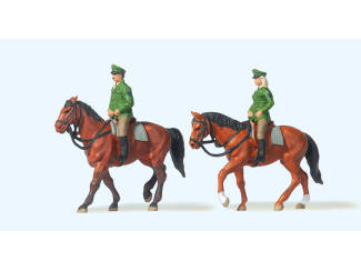 Preiser H0 10390 Bereden politie Duitsland in zomeruniform - Modeltreinshop