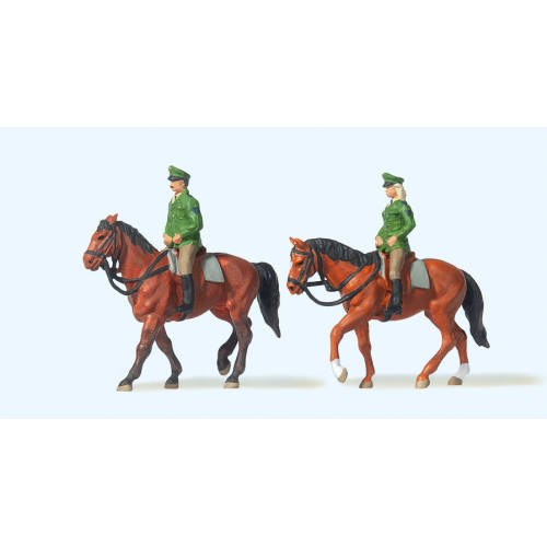 Preiser H0 10390 Bereden politie Duitsland in zomeruniform - Modeltreinshop