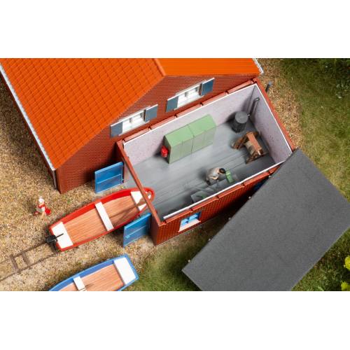 Auhagen H0 11476 Boothuis met trailerhelling - Modeltreinshop