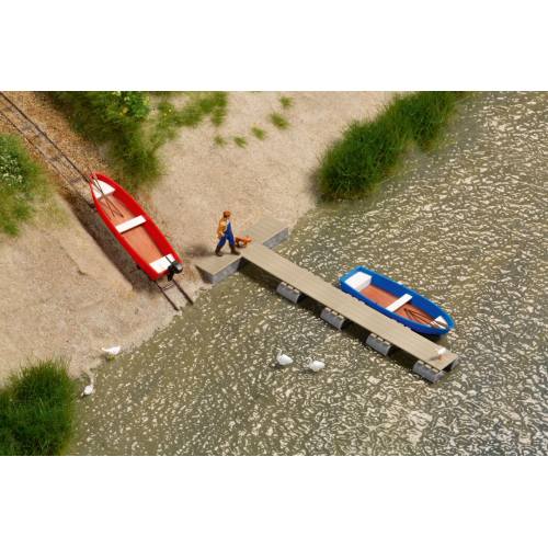 Auhagen H0 11476 Boothuis met trailerhelling - Modeltreinshop