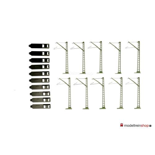 Marklin M rail H0 7009 V3 Aansluit Bovenleiding mast 10 stuks in ovp - Modeltreinshop