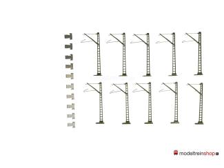 Marklin K, M en C rail H0 7511 Brugmast Bovenleiding mast 10 stuks in ovp - Modeltreinshop