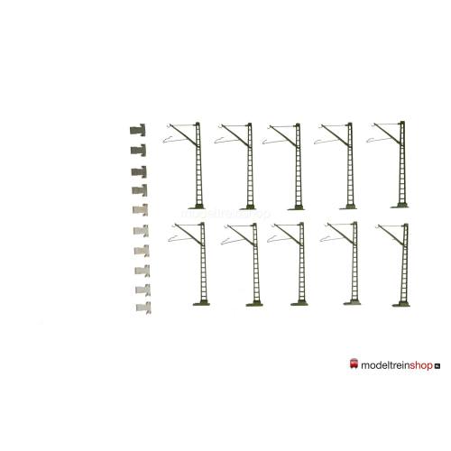 Marklin K, M en C rail H0 7511 Brugmast Bovenleiding mast 10 stuks in ovp - Modeltreinshop