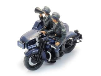 Artitec H0 387.580 Rijkspolitie motor met zijspan + 2 figuren kant en klaar - Modeltreinshop