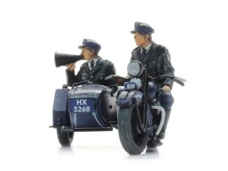 Artitec H0 387.580 Rijkspolitie motor met zijspan + 2 figuren kant en klaar - Modeltreinshop