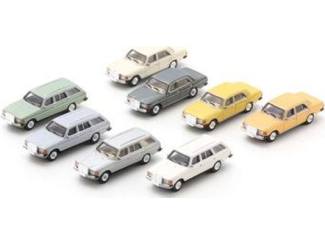 Schuco H0 26755 Mercedes Benz E (W123) set (4x Sedan & 4x Station wagen) - Modeltreinshop