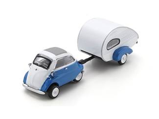 Schuco H0 26813 BMW Isetta + caravan - Modeltreinshop