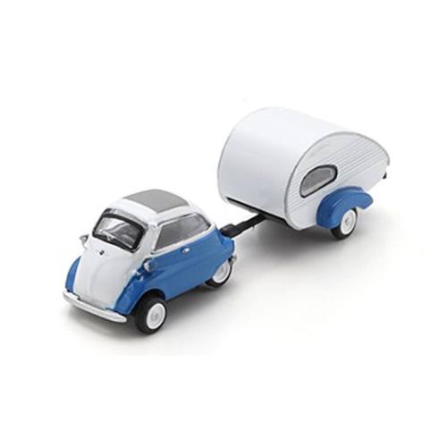 Schuco H0 26813 BMW Isetta + caravan - Modeltreinshop