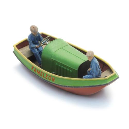 Artitec H0 387.587 De Kameleon waterlijn + 2 figuren - schippers van de Kameleon - Modeltreinshop