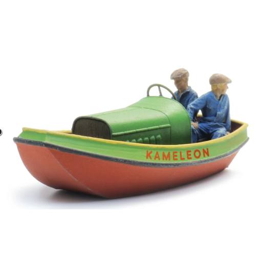 Artitec H0 387.587 De Kameleon waterlijn + 2 figuren - schippers van de Kameleon - Modeltreinshop