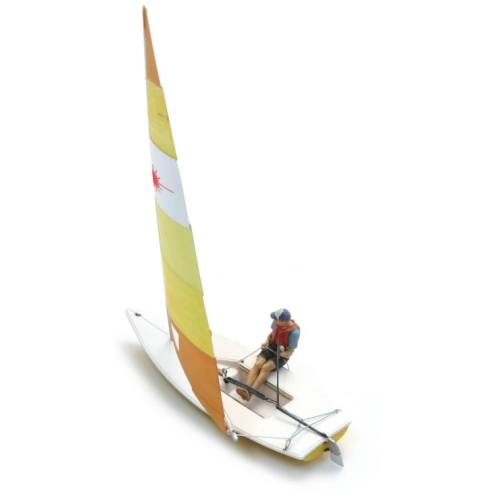 Artitec H0 387.593 Zeilboot Laser varend + figuur - Modeltreinshop