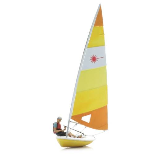 Artitec H0 387.593 Zeilboot Laser varend + figuur - Modeltreinshop