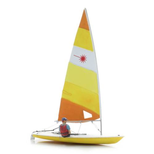 Artitec H0 387.593 Zeilboot Laser varend + figuur - Modeltreinshop