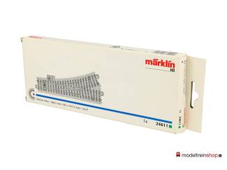 Marklin C Rail 24611 Rechte wissel links met wisselaandrijving en verlichting - Modeltreinshop