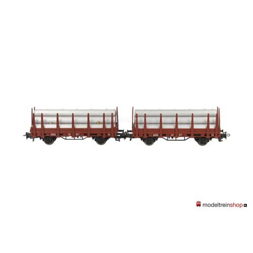 Marklin H0 2 stuks Rongenwagen Kls / X05 der DB met lading - Modeltreinshop