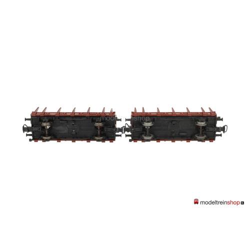 Marklin H0 2 stuks Rongenwagen Kls / X05 der DB met lading - Modeltreinshop