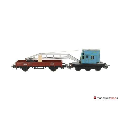 Marklin H0 4611 V07 Kraanwagen Krupp-Ardelt met lageboordwagen - Modeltreinshop