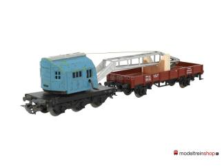 Marklin H0 4611 V07 Kraanwagen Krupp-Ardelt met lageboordwagen - Modeltreinshop