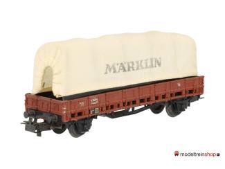 Marklin H0 4609 platte wagen met huif (stof) Marklin - Modeltreinshop